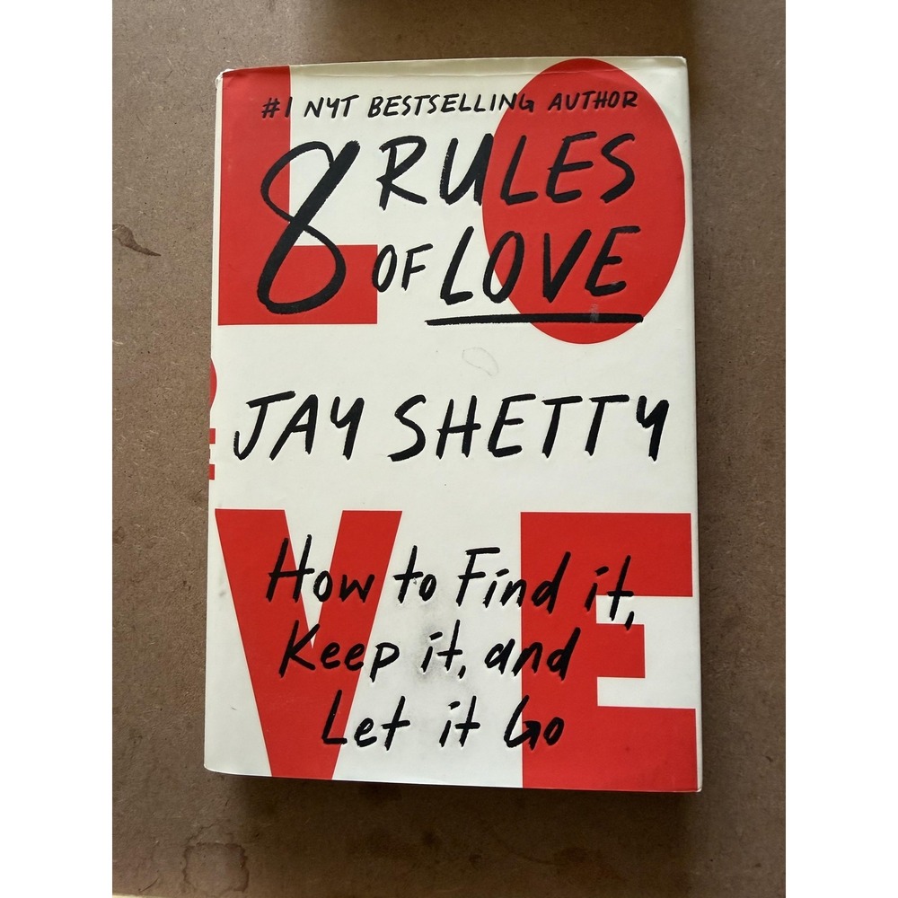 8 Rules Of Love Jay Shetty Hardcover White Dust Jacket Personal Development Book